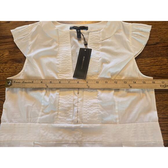 BCBGMAXARZIA Womens Woven Cotton White Top Size M NWT - Picture 9 of 9